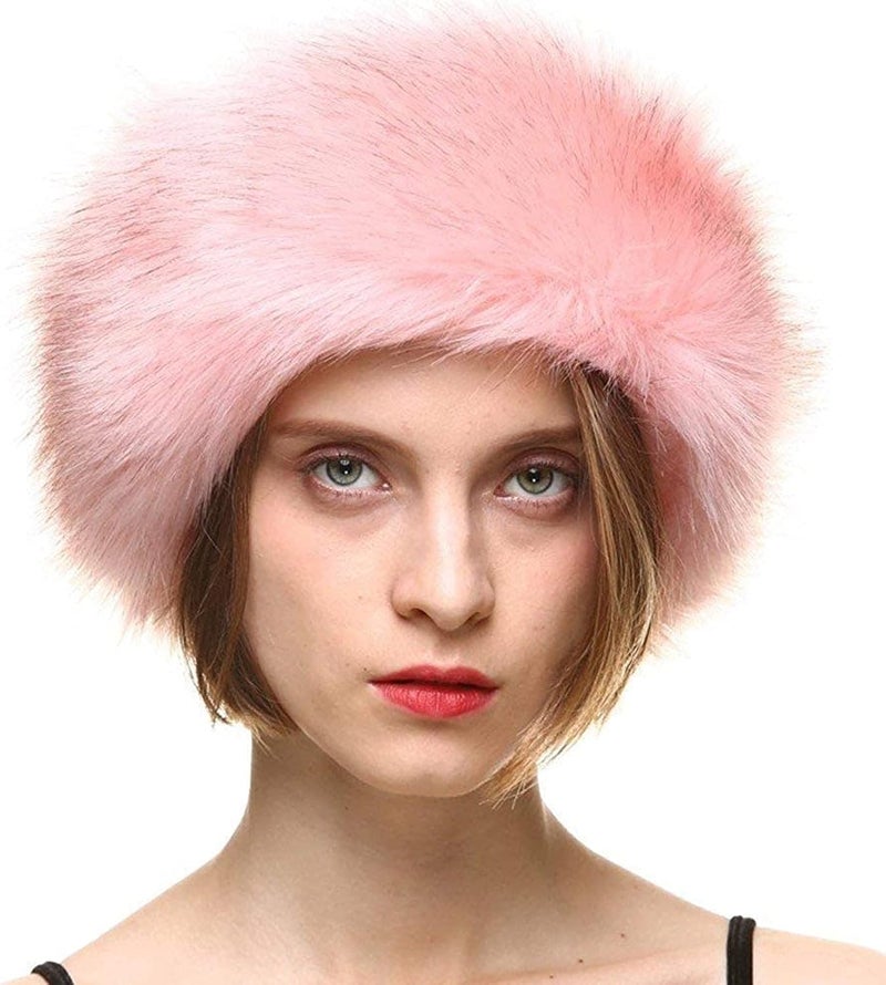 PMIYS Womens Faux Fur Hat Winter Russian Hats Warm Skiing Hat Fluffy Earmuff Hat - Image 3
